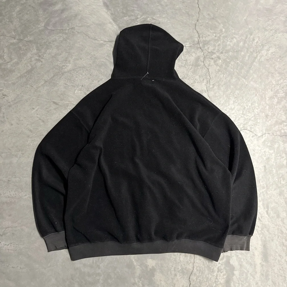 Black Exhaust Hoodie Sweatshirt with Yellow Logo - Picture 3 of 8